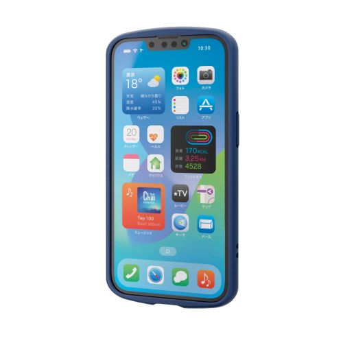 iPhone 17e/16e/ハイブリッドケース/TOUGH SLIM LITE/フレームカラー/背面クリア/極限保護/ネイビー