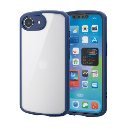 iPhone 17e/16e/ハイブリッドケース/TOUGH SLIM LITE/フレームカラー/背面クリア/極限保護/ネイビー