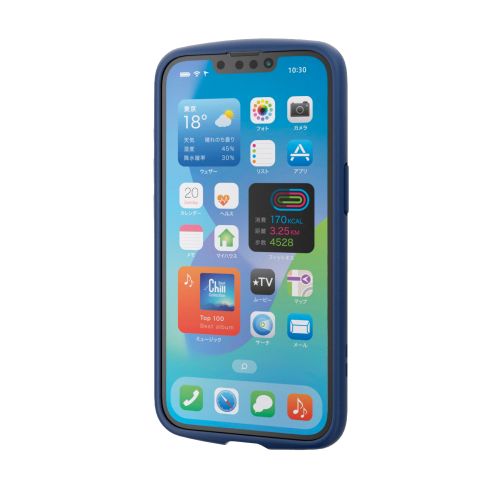 iPhone 17e/16e/ハイブリッドケース/TOUGH SLIM LITE/フレームカラー/背面クリア/ストラップシート付属/ネイビー