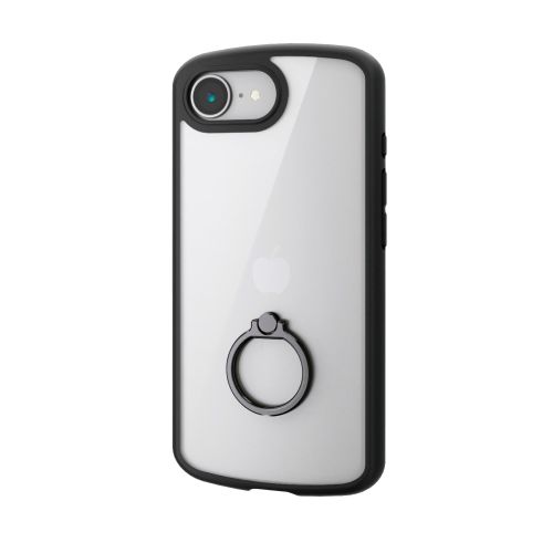 iPhone 17e/16e/ハイブリッドケース/TOUGH SLIM LITE/フレームカラー/背面クリア/リング付/ブラック