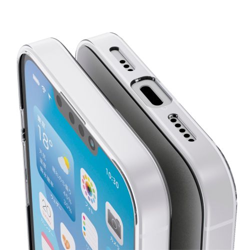 iPhone 17e/16e/ソフトケース/メタルステッカー付属/クリア