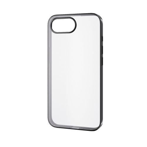iPhone 17e/16e/ソフトケース/サイドメッキ/メタリックブラック