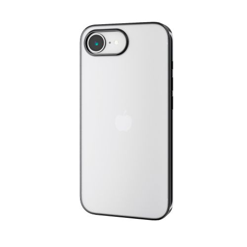 iPhone 17e/16e/ソフトケース/サイドメッキ/メタリックブラック