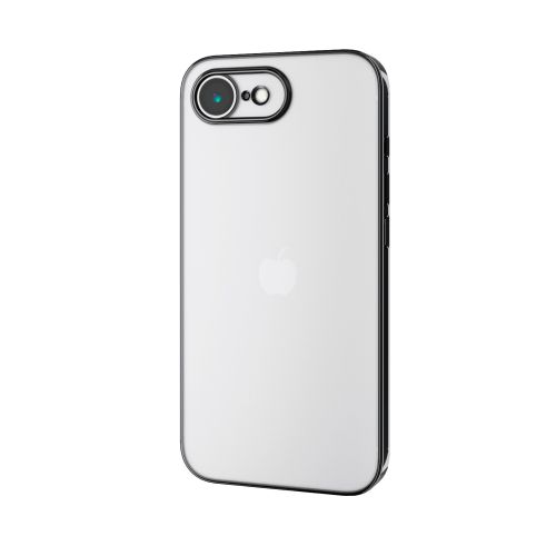 iPhone 17e/16e/ソフトケース/極限保護/メタリック加工/メタリックブラック
