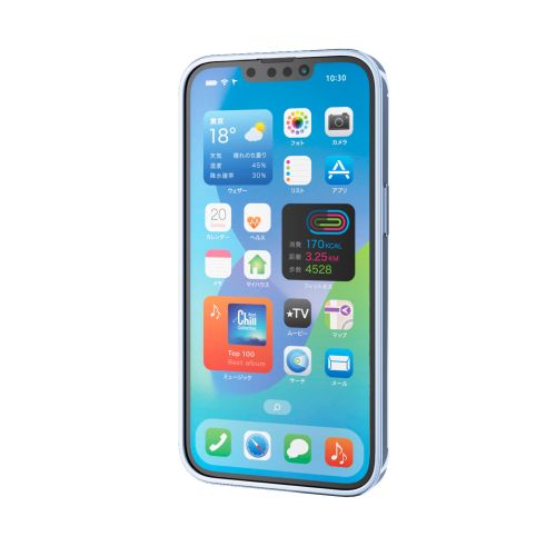 iPhone 17e/16e/ソフトケース/極限保護/メタリック加工/メタリックペールブルー