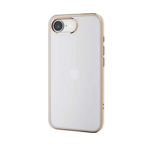 iPhone 17e/16e/ソフトケース/メタリックライン/グレージュ