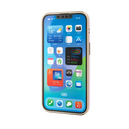 iPhone 17e/16e/ソフトケース/メタリックライン/ピンク