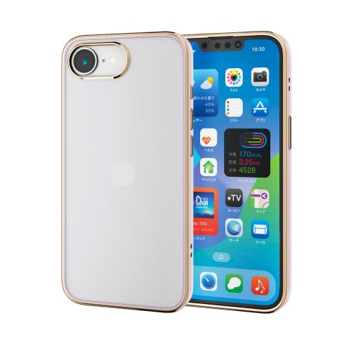 iPhone 17e/16e/ソフトケース/メタリックライン/ピンク