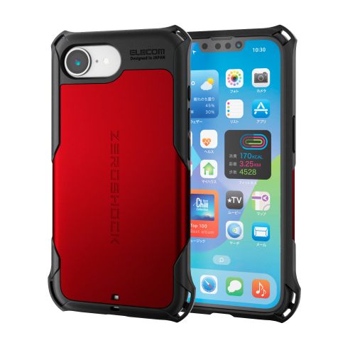 iPhone 17e/16e/ハイブリッドケース/ZEROSHOCK/レッド
