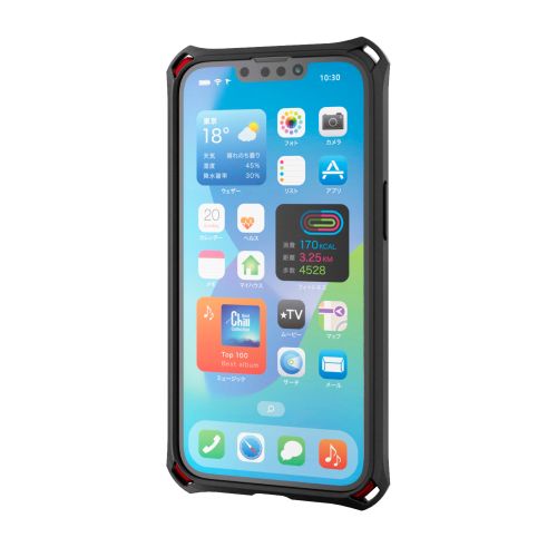 iPhone 17e/16e/ハイブリッドケース/ZEROSHOCK/Solid Plus/レッド