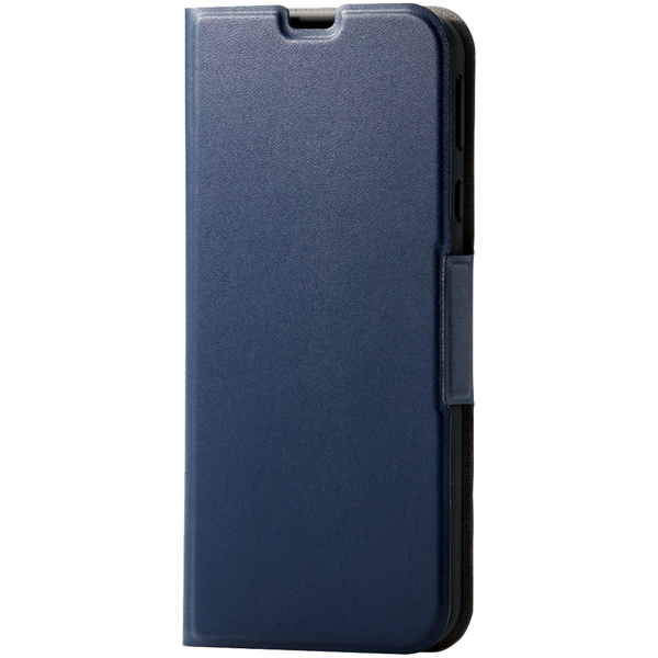 AQUOS sense3/AQUOS sense3 lite/Android One S7用ソフトレザーケース/薄型/磁石付/ネイビー