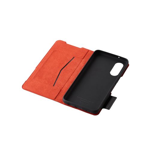 arrows We2 (F-52E/FCG02)用レザーケース/手帳型/UltraSlim/薄型/磁石付き/ブラック