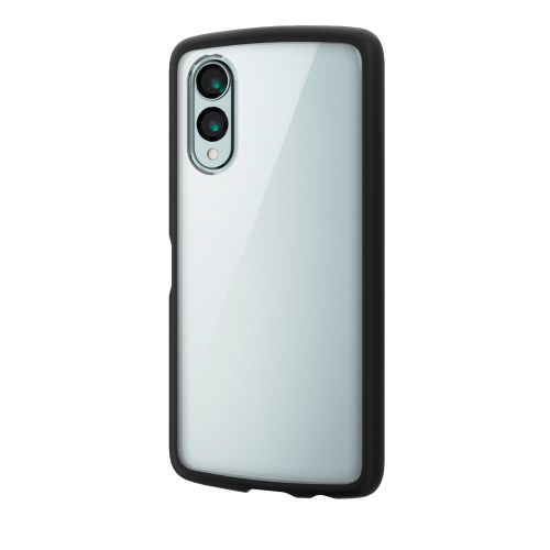 arrows We2 (F-52E/FCG02)用ハイブリッドケース/TOUGH SLIM LITE/フレームカラー/背面クリア/ストラップシート付属/ブラック