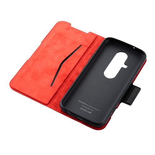 らくらくスマートフォン(F-53E)/レザーケース/手帳型/UltraSlim/薄型/磁石付き/ブラック