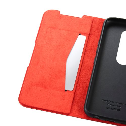 らくらくスマートフォン(F-53E)/レザーケース/手帳型/UltraSlim/薄型/磁石付き/ブラック