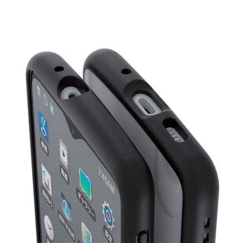 Galaxy A23 5G(SC-56C/SCG18)用ハイブリッドケース/TOUGH SLIM LITE/フレームカラー/背面クリア/ブラック