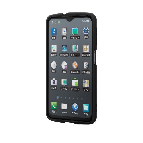 Galaxy A23 5G(SC-56C/SCG18)用ハイブリッドケース/TOUGH SLIM LITE/フレームカラー/背面クリア/ブラック