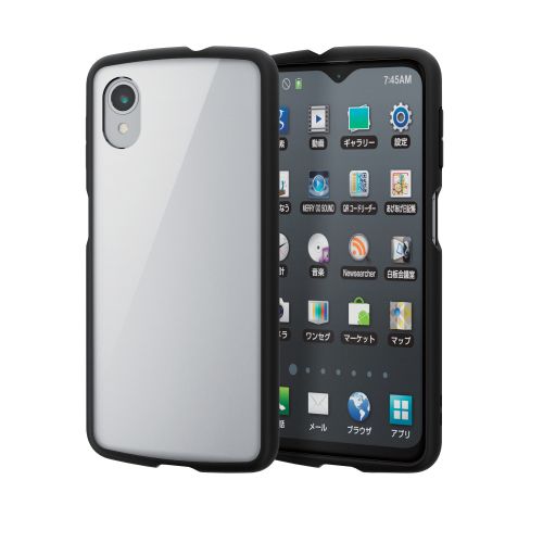 Galaxy A23 5G(SC-56C/SCG18)用ハイブリッドケース/TOUGH SLIM LITE/フレームカラー/背面クリア/ブラック