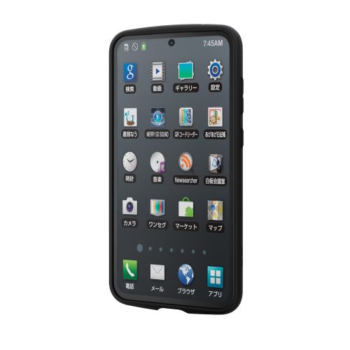 Galaxy A55 5G (SC-53E)用ハイブリッドケース/TOUGH SLIM LITE/フレームカラー/背面クリア/ストラップシート付属/ブラック