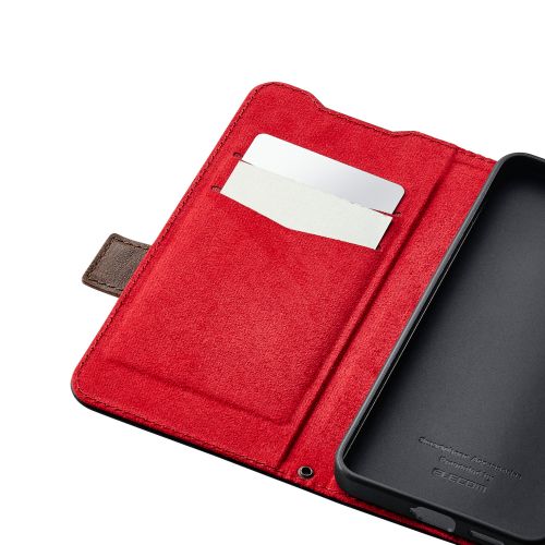 Galaxy S25(SC-51F)/レザーケース/手帳型/ステッチ/耐衝撃/磁石付き/ブラック