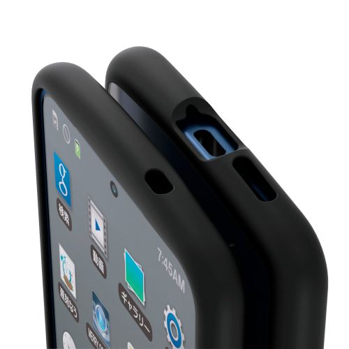 Galaxy S25(SC-51F)/ハイブリッドケース/TOUGH SLIM LITE/フレームカラー/背面クリア/ブラック