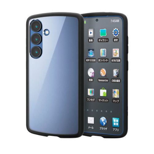 Galaxy S25(SC-51F)/ハイブリッドケース/TOUGH SLIM LITE/フレームカラー/背面クリア/ブラック