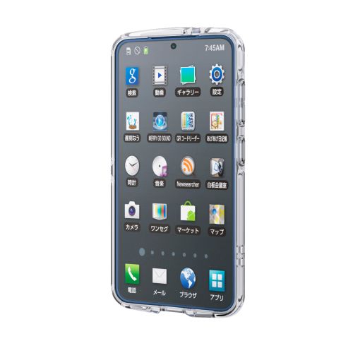 Galaxy S25(SC-51F)/ソフトケース/TOUGH SLIM LITE/衝撃吸収/ストラップシート付属/クリア