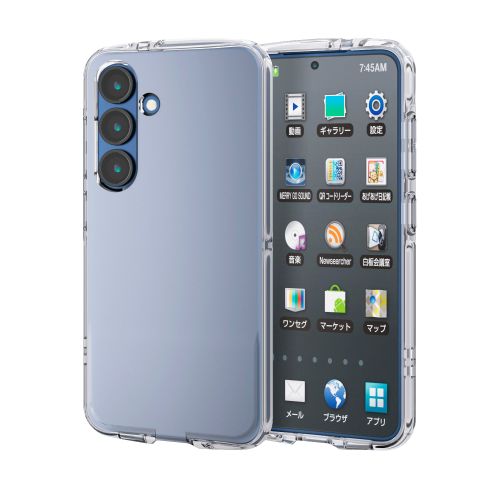 Galaxy S25(SC-51F)/ソフトケース/TOUGH SLIM LITE/衝撃吸収/ストラップシート付属/クリア