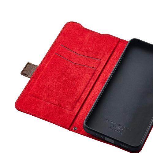 Galaxy A25 5G(SC-53F)/レザーケース/手帳型/ステッチ/耐衝撃/磁石付き/ブラック