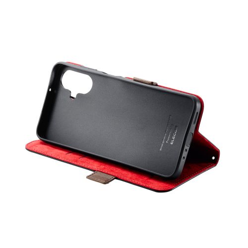 Galaxy A25 5G(SC-53F)/レザーケース/手帳型/ステッチ/耐衝撃/磁石付き/ブラック