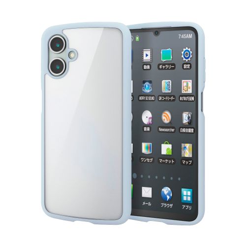 Galaxy A25 5G(SC-53F)/ハイブリッドケース/TOUGH SLIM LITE/フレームカラー/背面クリア/ライトブルー