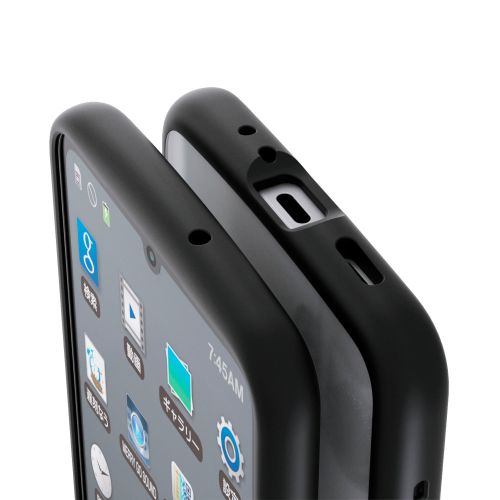 Galaxy A25 5G(SC-53F)/ハイブリッドケース/TOUGH SLIM LITE/フレームカラー/背面クリア/リング付き/ストラップシート付属/ブラック