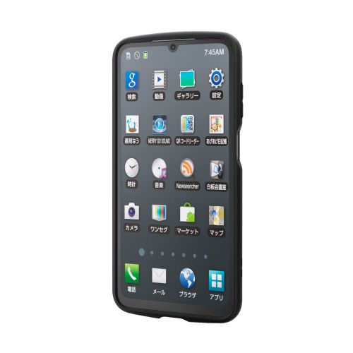 Galaxy A25 5G(SC-53F)/ハイブリッドケース/TOUGH SLIM LITE/フレームカラー/背面クリア/リング付き/ストラップシート付属/ブラック