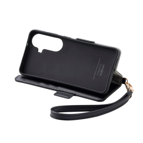Galaxy S26 (SC-51G)/手帳型ケース/磁石付/耐衝撃/ハンドストラップ付/ブラック