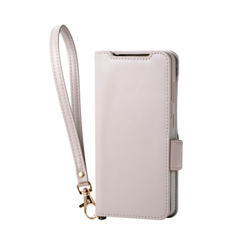 Galaxy S26 (SC-51G)/手帳型ケース/磁石付/耐衝撃/ハンドストラップ付/グレージュ