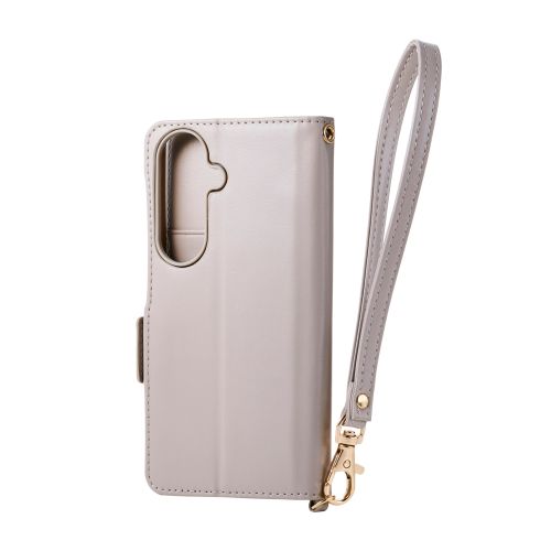 Galaxy S26 (SC-51G)/手帳型ケース/磁石付/耐衝撃/ハンドストラップ付/グレージュ