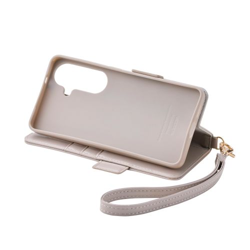 Galaxy S26 (SC-51G)/手帳型ケース/磁石付/耐衝撃/ハンドストラップ付/グレージュ