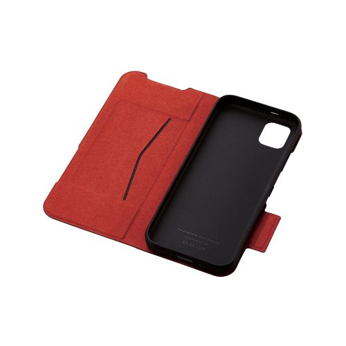 かんたんスマホ3用レザーケース/手帳型/UltraSlim/薄型/磁石付き/ブラック