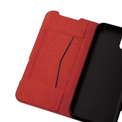 かんたんスマホ3用レザーケース/手帳型/UltraSlim/薄型/磁石付き/ブラック