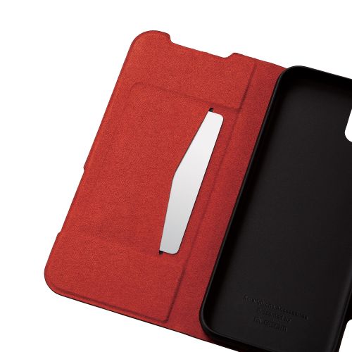 かんたんスマホ3用レザーケース/手帳型/UltraSlim/薄型/磁石付き/ブラック