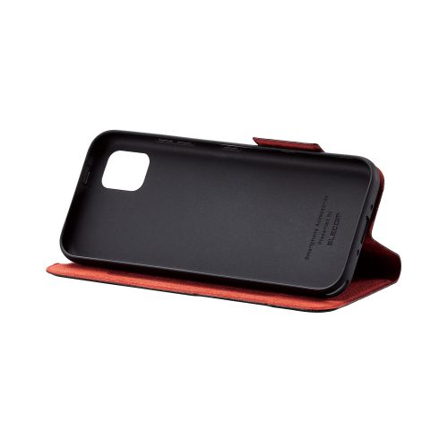 かんたんスマホ3用レザーケース/手帳型/UltraSlim/薄型/磁石付き/ブラック