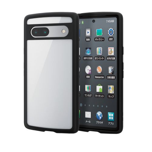 Google Pixel 7a用ハイブリッドケース/TOUGH SLIM LITE/フレームカラー/背面クリア/ブラック