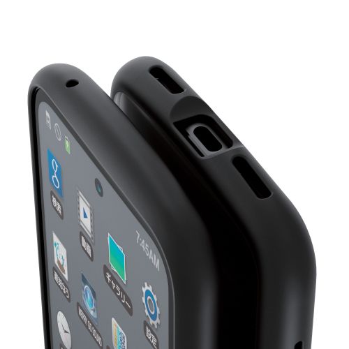Google Pixel 8a用ハイブリッドケース/TOUGH SLIM LITE/フレームカラー/背面クリア/ストラップシート付属/ブラック