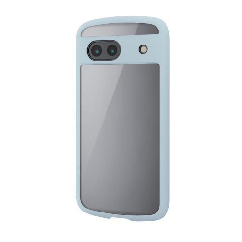Google Pixel 8a用ハイブリッドケース/TOUGH SLIM LITE/フレームカラー/背面クリア/ストラップシート付属/ブルー