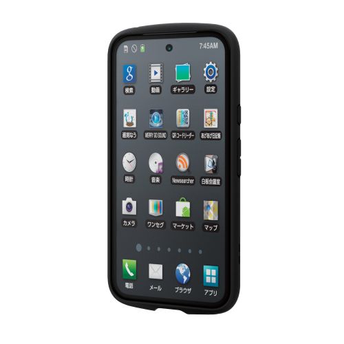 Google Pixel 8a用ハイブリッドケース/TOUGH SLIM LITE/フレームカラー/背面クリア/リング付き/ストラップシート付属/ブラック