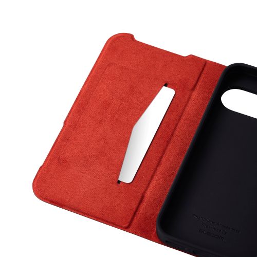 Google Pixel 9/Google Pixel 9 Pro用レザーケース/手帳型/UltraSlim/薄型/磁石付き/ブラック
