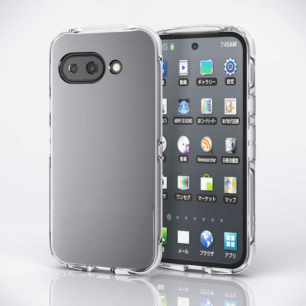 Google Pixel 9a/ソフトケース/TOUGH SLIM LITE/衝撃吸収/ストラップシート付属/クリア