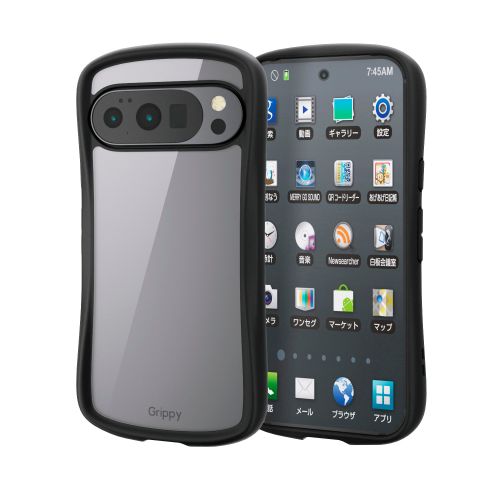 Google Pixel 10/Google Pixel 10 Pro/Grippy/フレームカラー/ストラップホールシート付/ブラック