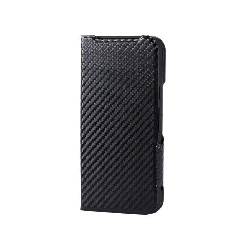 Google Pixel 10/Google Pixel 10 Pro/ソフトレザーケース/薄型/磁石付/カーボンブラック
