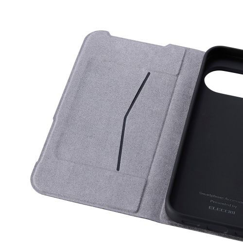 Google Pixel 10/Google Pixel 10 Pro/ソフトレザーケース/薄型/磁石付/カーボンブラック